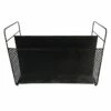 Black Rectangle Metal Magazine Rack