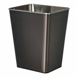 Black Stainless Steel Open Top Bin, 11.7l