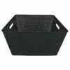Black Y-Weave Plastic Storage Basket, Extra Large