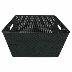 Black Y-Weave Plastic Storage Basket, Extra Large