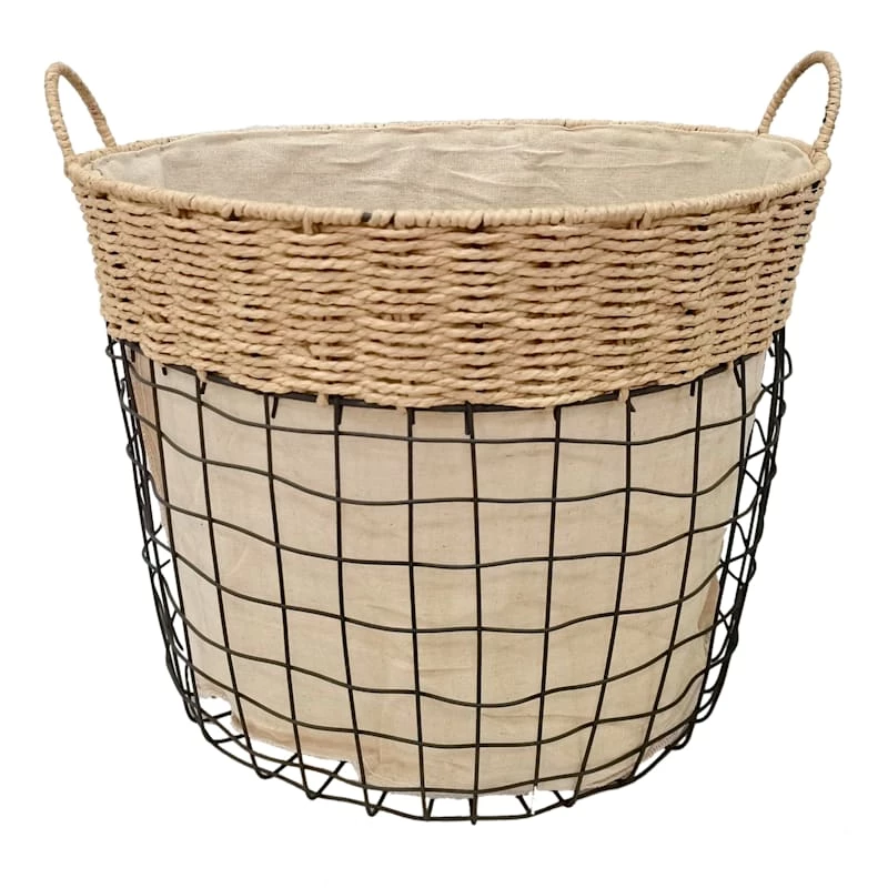 Blk Wire/Natrl Bskt W Liner M 1 Blk Wire/Natrl Bskt W Liner M