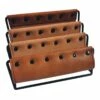Brown Faux Leather Letter Sorter