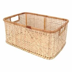 Cane Rectangle Storage Basket, Large