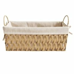 Chevy Natural Wicker Rectangle Storage Basket, Medium