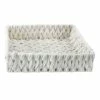 Chunky White Under The Bed Fabric Storage Basket, Medium