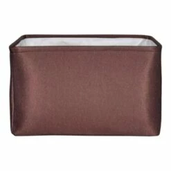 Cocoa Rectangle Fabric Storage Basket, Large