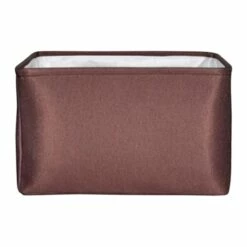 Cocoa Rectangle Fabric Storage Basket, Medium