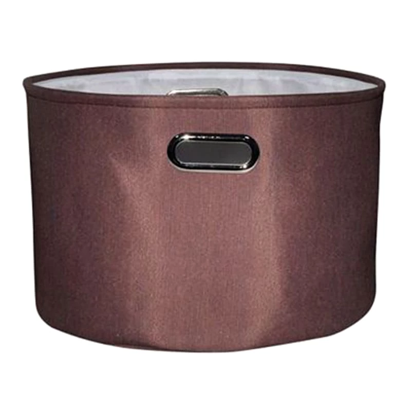 Cocoa Round Fabric Storage Basket, Large 1 Cocoa Round Fabric Storage Basket, Large