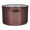 Cocoa Round Fabric Storage Basket, Small