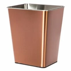 Copper Stainless Steel Open Top Bin, 11.7l