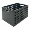 Crosby St Holden Black Wooden Crate, Medium