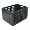 Crosby St Holden Black Wooden Storage Crate, Large