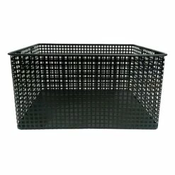 Crosby St Straton Black Metal Rectangle Storage Basket, Medium