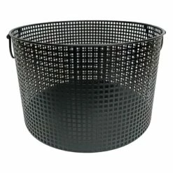 Crosby St Straton Black Round Metal Storage Basket, Medium
