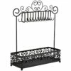 Damask Matte Black Wire Jewelry Stand