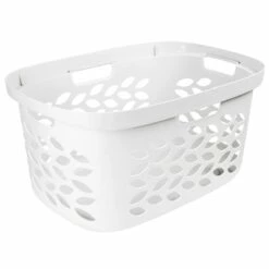Ezy Storage Fleur Laundry Basket, White