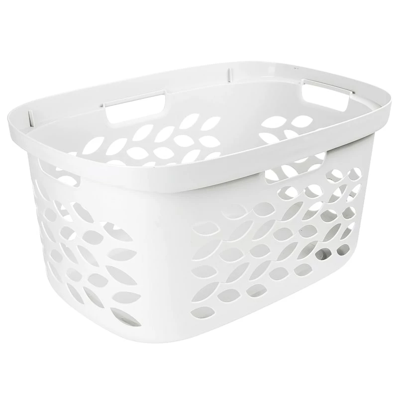 Ezy Storage Fleur Laundry Basket, White 1 Ezy Storage Fleur Laundry Basket, White