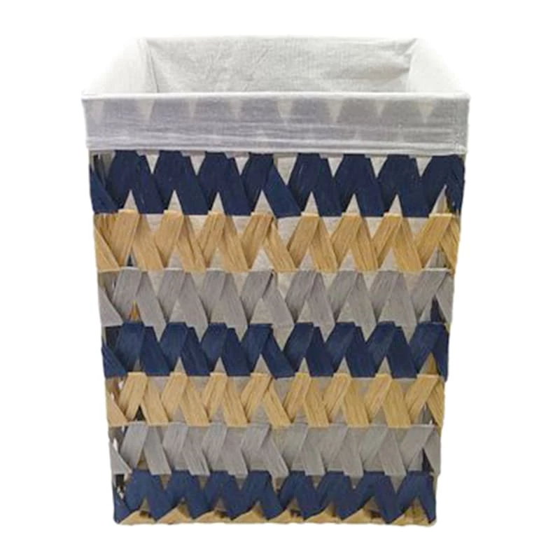 Flat Weave Water Hyacinth Laundry Hamper, Small 1 Flat Weave Water Hyacinth Laundry Hamper, Small