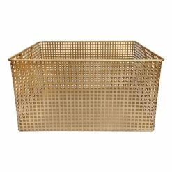 Flatiron Bronze Metal Rectangle Storage Basket
