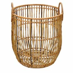 Found & Fable Round Rattan Storage Basket, Medium