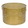 Geo Gold Round Metal Storage Basket, Large