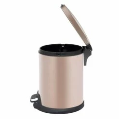 Gold Round Pedal Bin, 5l -comprehensive Shop gold round pedal bin 5l 2