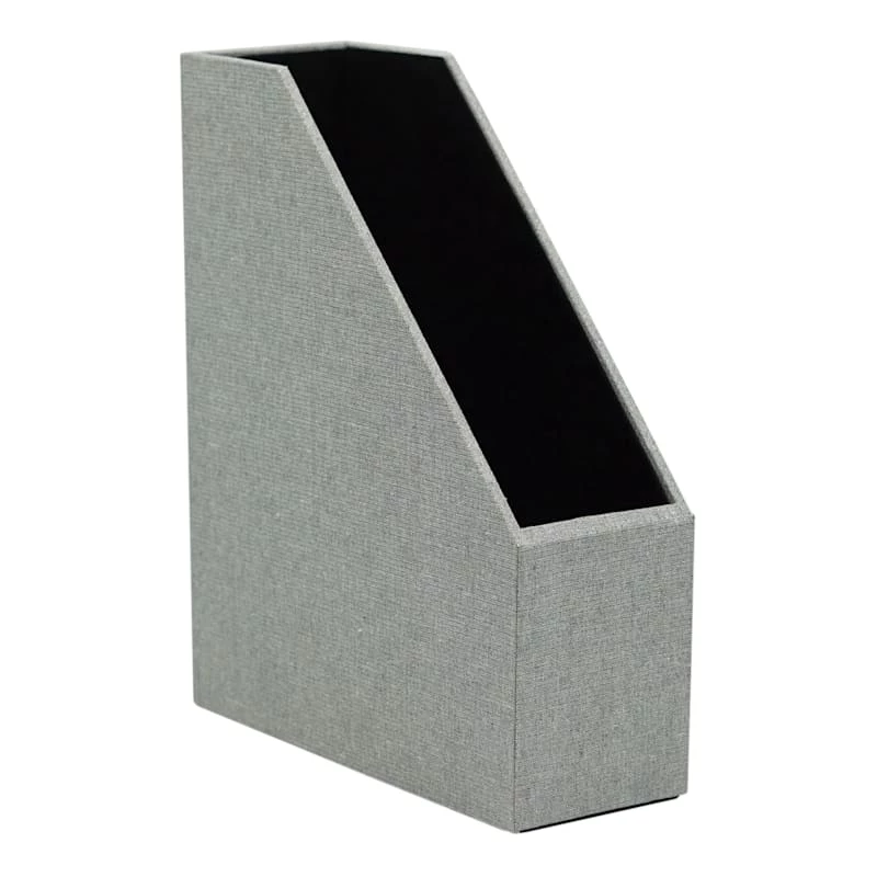 Grace Mitchell Magazine Holder, Grey Linen 1 Grace Mitchell Magazine Holder, Grey Linen