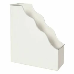 Grace Mitchell White With Silver Edges Magazine Holder