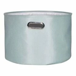 Green Round Fabric Storage Basket, Medium