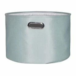 Green Round Fabric Storage Basket, Small