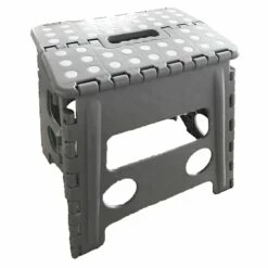Grey Foldable Step Stool, 13"