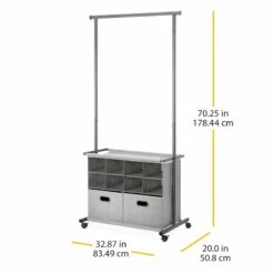 Grey Rolling Closet Organizer -comprehensive Shop grey rolling closet organizer 2