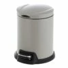 Grey Round Pedal Bin, 5L