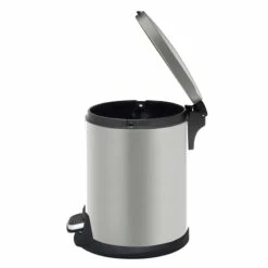 Grey Round Pedal Bin, 5L -comprehensive Shop grey round pedal bin 5l 3