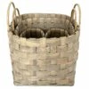 Grey Wash Chip Wood Basket