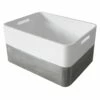 Grey & White Wooden Crate, Medium