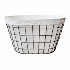 Grid Patterned Wire Laundry Basket