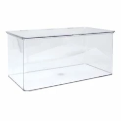 Hinged Clear Storage Bin Set, Large