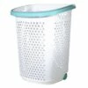Home Logic Laundry Hamper With Wheels, Blue & White