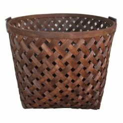 Honeybloom Chipwood Tall Round Basket, Large