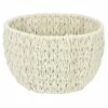 Ivory Cotton Rope Storage Basket, Medium