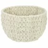 Ivory Cotton Rope Storage Basket, Small