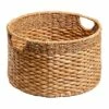 Joan Water Hyacinth Round Under The Bed Storage Basket, Medium