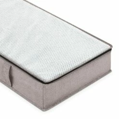 Jumbo Underbed Storage Bag, Black Herringbone -comprehensive Shop jumbo underbed storage bag black herringbone 2