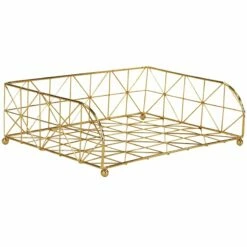 Keira Harvest Gold Wire File Tray