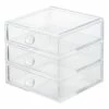 Laila Ali 3-Drawer Clear Modern Organizer