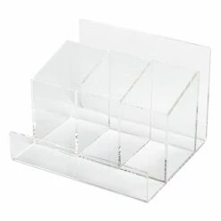 Laila Ali Clear Modern Desktop Divider Organizer