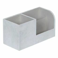 Laila Ali Grey Suede Mini Desk Organizer