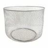 Laila Ali Round Metal Mesh Storage Basket, Large
