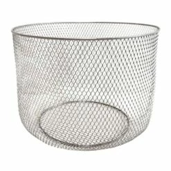 Laila Ali Round Metal Mesh Storage Basket, Large